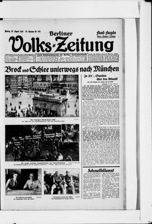 Berliner Volkszeitung vom 29.08.1927