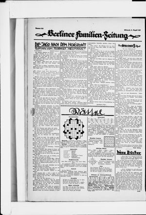 Berliner Volkszeitung vom 31.08.1927