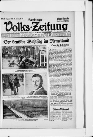 Berliner Volkszeitung vom 31.08.1927