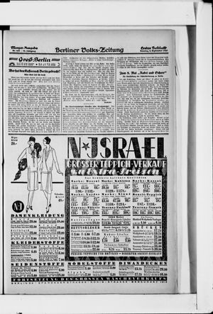 Berliner Volkszeitung vom 04.09.1927