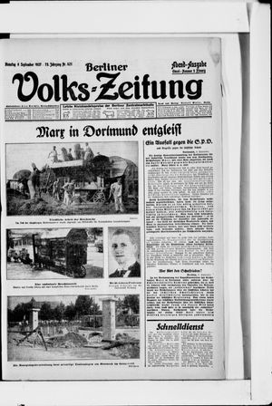 Berliner Volkszeitung vom 06.09.1927