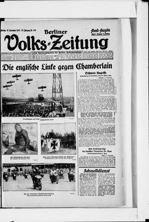 Berliner Volkszeitung vom 12.09.1927