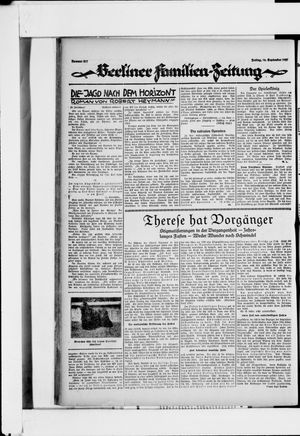 Berliner Volkszeitung vom 16.09.1927