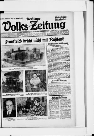 Berliner Volkszeitung vom 17.09.1927