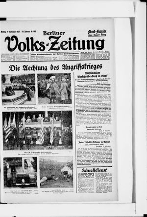 Berliner Volkszeitung vom 19.09.1927