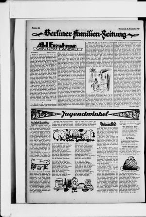 Berliner Volkszeitung vom 24.09.1927