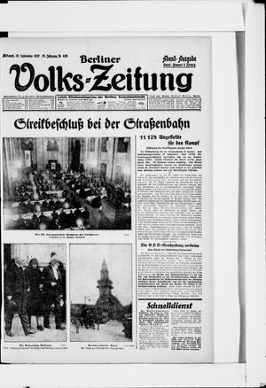 Berliner Volkszeitung vom 28.09.1927