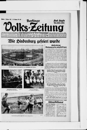Berliner Volkszeitung vom 03.10.1927