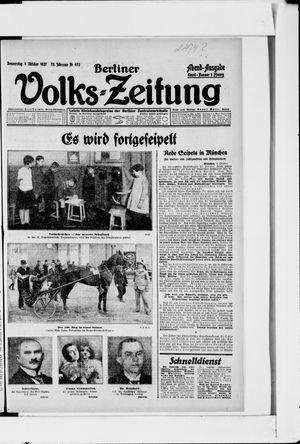 Berliner Volkszeitung on Oct 6, 1927