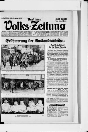 Berliner Volkszeitung vom 07.10.1927