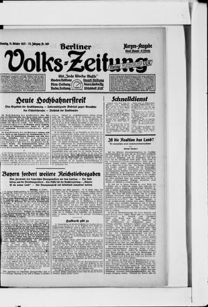 Berliner Volkszeitung vom 11.10.1927