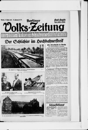 Berliner Volkszeitung vom 11.10.1927
