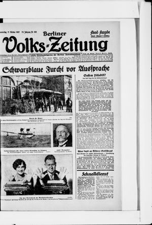 Berliner Volkszeitung vom 13.10.1927