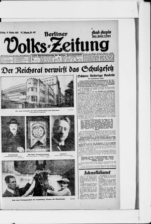 Berliner Volkszeitung on Oct 14, 1927