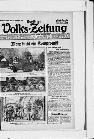 Berliner Volkszeitung vom 15.10.1927