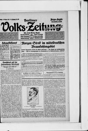 Berliner Volkszeitung vom 16.10.1927