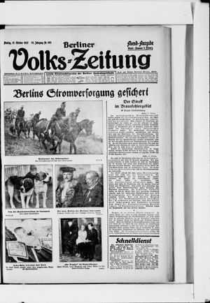 Berliner Volkszeitung vom 17.10.1927