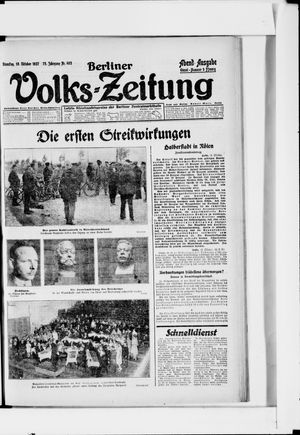 Berliner Volkszeitung on Oct 18, 1927