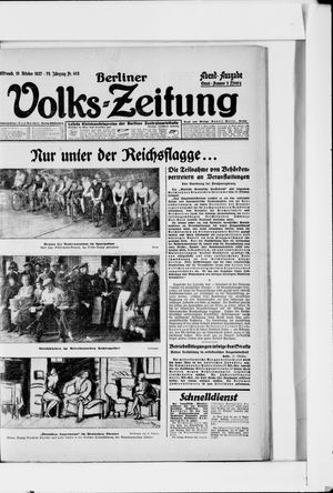 Berliner Volkszeitung vom 19.10.1927