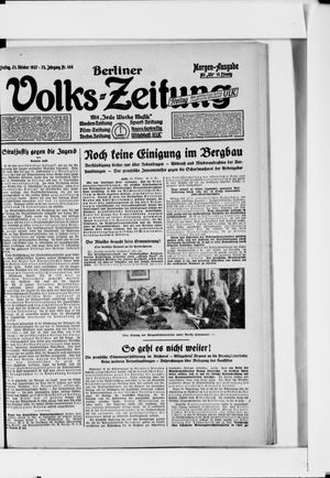 Berliner Volkszeitung vom 21.10.1927