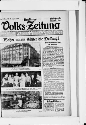 Berliner Volkszeitung vom 21.10.1927