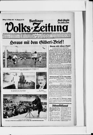 Berliner Volkszeitung vom 24.10.1927