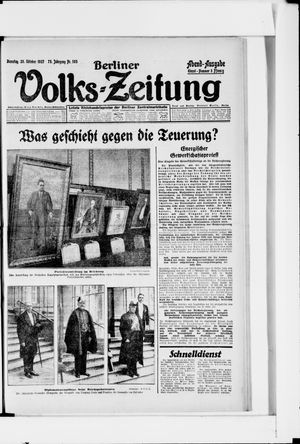 Berliner Volkszeitung vom 25.10.1927