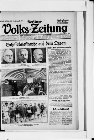 Berliner Volkszeitung vom 26.10.1927