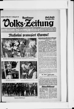 Berliner Volkszeitung on Oct 29, 1927