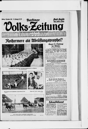 Berliner Volkszeitung vom 07.11.1927