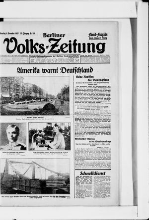Berliner Volkszeitung on Nov 8, 1927