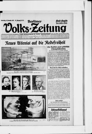Berliner Volkszeitung vom 10.11.1927