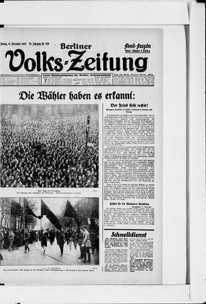 Berliner Volkszeitung vom 14.11.1927