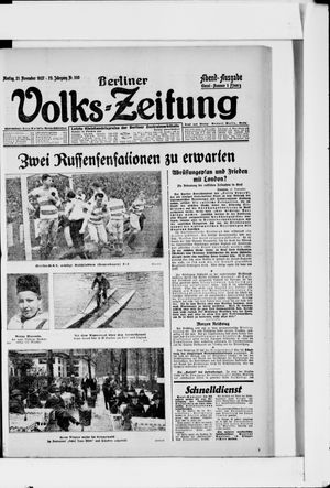 Berliner Volkszeitung vom 21.11.1927