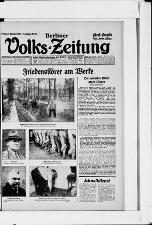 Berliner Volkszeitung on Nov 25, 1927