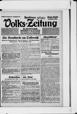 Berliner Volkszeitung vom 26.11.1927