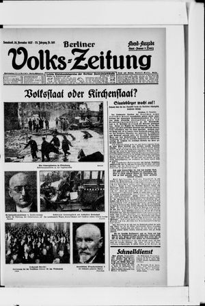 Berliner Volkszeitung vom 26.11.1927