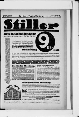 Berliner Volkszeitung vom 30.11.1927