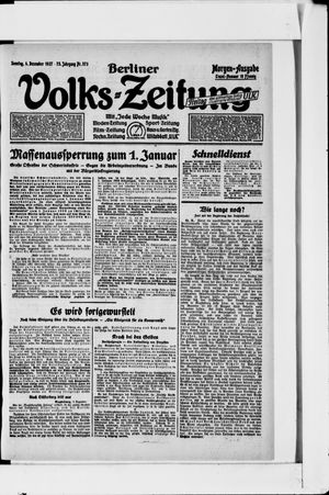 Berliner Volkszeitung vom 04.12.1927