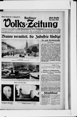 Berliner Volkszeitung on Dec 6, 1927