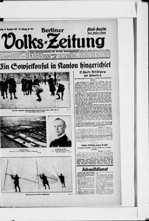 Berliner Volkszeitung vom 19.12.1927