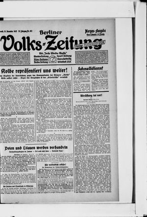Berliner Volkszeitung vom 21.12.1927