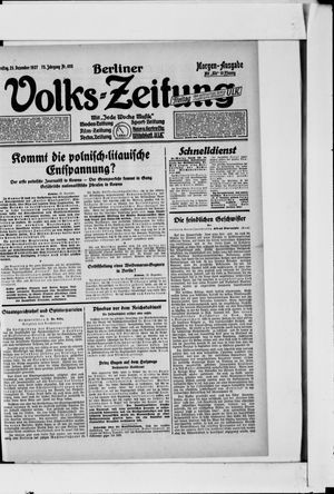 Berliner Volkszeitung on Dec 23, 1927