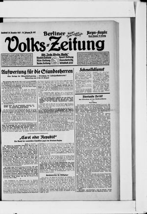 Berliner Volkszeitung vom 24.12.1927