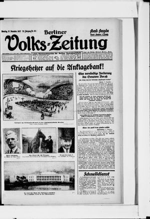 Berliner Volkszeitung vom 27.12.1927