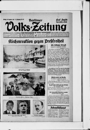 Berliner Volkszeitung vom 30.12.1927
