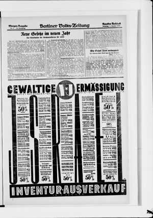 Berliner Volkszeitung vom 01.01.1928