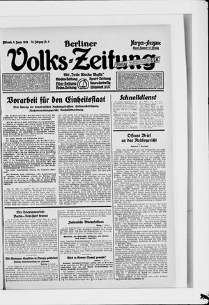 Berliner Volkszeitung vom 04.01.1928