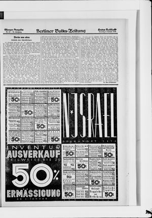 Berliner Volkszeitung vom 08.01.1928