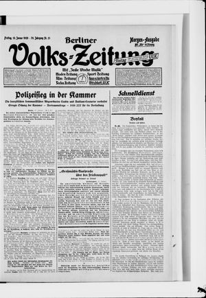 Berliner Volkszeitung on Jan 13, 1928